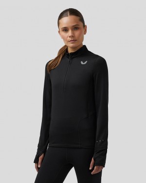 Castore Active Long Sleeve Half Zip Midlayer Top Siyah | OD0382579