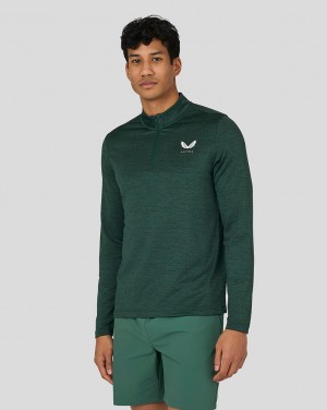 Castore Active Marl Quarter Zip Yeşil | UI2497056