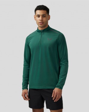 Castore Apex Aeromesh Quarter Zip Yeşil | XW2107459