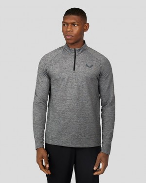 Castore Core Essentials Standard 1/4 Zip Black/Grey Marl | ZM3215406