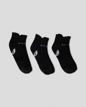 Castore Cushioned Ankle Socks 3 Pack Siyah | TF6145829