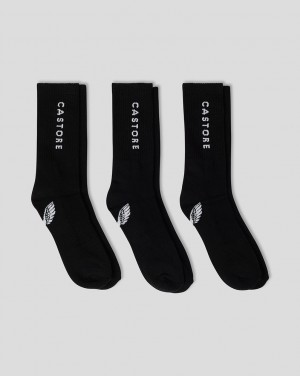 Castore Cushioned Crew Socks 3 Pack Siyah | UB0951726