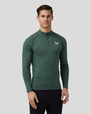 Castore Golf Body Mapped Seamless Quarter Zip Top Gri | GP0937184