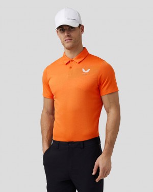 Castore Golf Engineered Knit Polo Koyu Turuncu | IA7058243