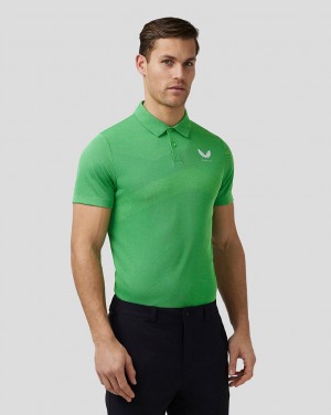 Castore Golf Engineered Knit Polo Yeşil | RV0783256