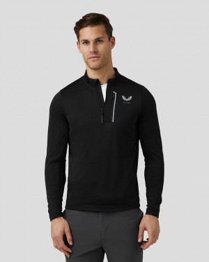 Castore Golf Pinnacle Tech Half Zip Top Siyah | JX0123578