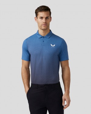 Castore Golf Print Polo Mavi | GN1789204