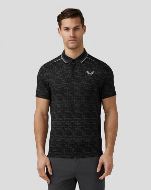 Castore Golf Printed Tech Polo Siyah | PG7439065