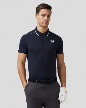Castore Golf Tech Polo Lacivert | UQ8547310