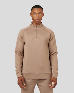 Castore Scuba Program Long Sleeve Aeroscuba 1/4 Zip Funnel Top Mushroom | CR3740196
