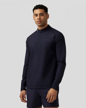 Castore Zone Ventilation Quarter Zip Lacivert | XB5236910